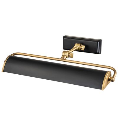 Elstead Winchfield wall light, width 45 cm, black/brass - Thumbnail 2
