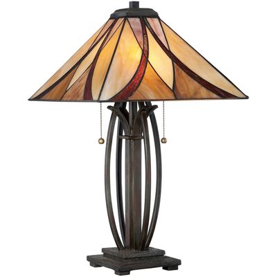 QUOIZEL Asheville Tiffany style table lamp - Thumbnail 2
