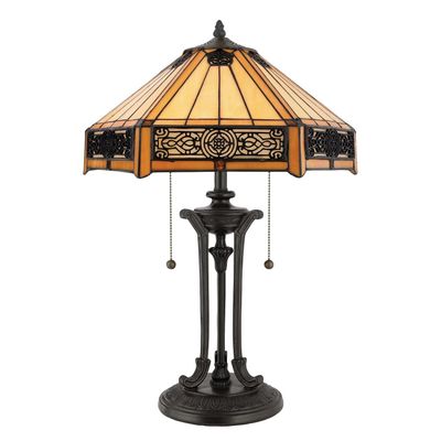 QUOIZEL Indus table lamp in a Tiffany style - Thumbnail 2