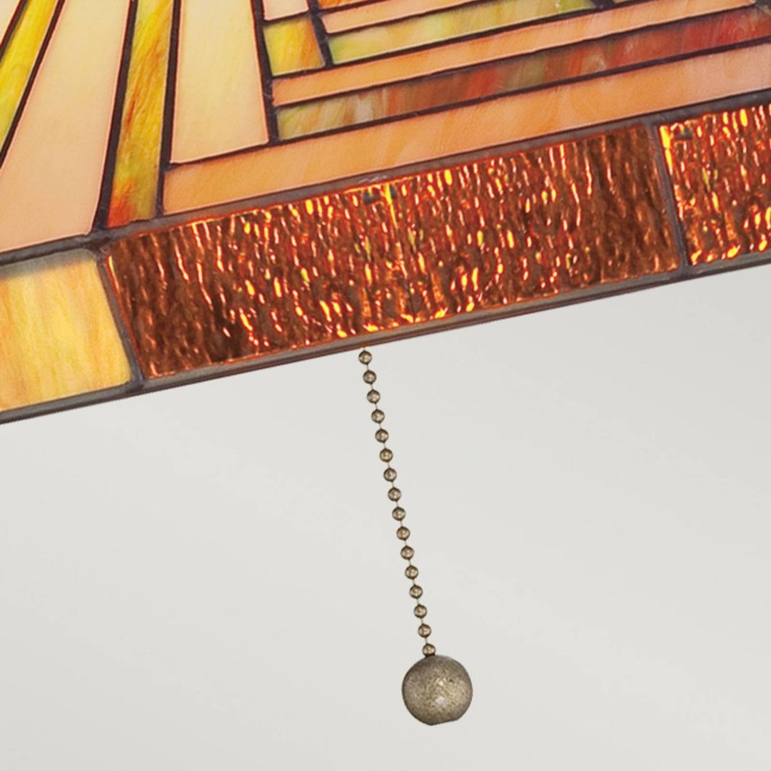 Stephen 3 Light Tiffany Ceiling Pendant Vintage Bronze, E27 - Vintage Bronze - Image 1