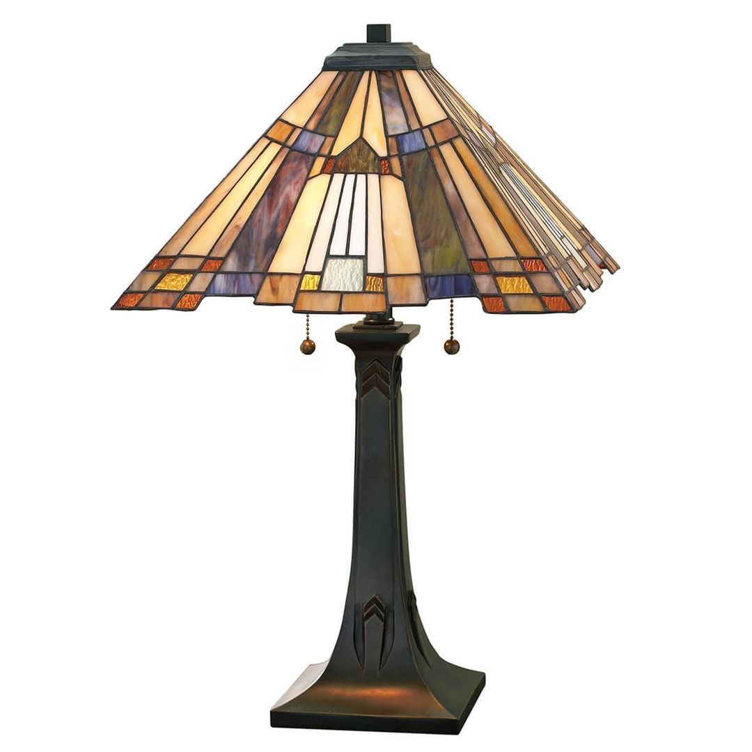 QUOIZEL Pretty table lamp Inglenook in a Tiffany style - Image 1