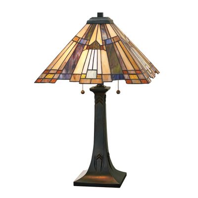 QUOIZEL Pretty table lamp Inglenook in a Tiffany style - Thumbnail 2
