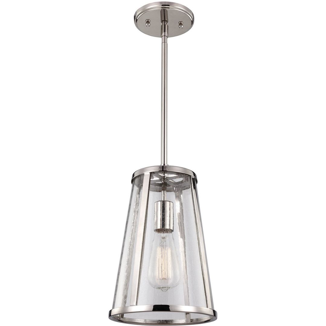 Elstead Lighting Harrow Pendant Light Nickel - Nickel - Image 1