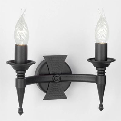 Elstead Saxon Wall Light Two Bulbs Black