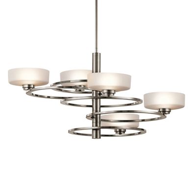 KICHLER Aleeka LED hanging lamp 5-bulb, height 43,8 cm