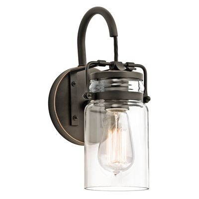 KICHLER Brinley wall lamp, bronze/clear, 29 cm - Thumbnail 2