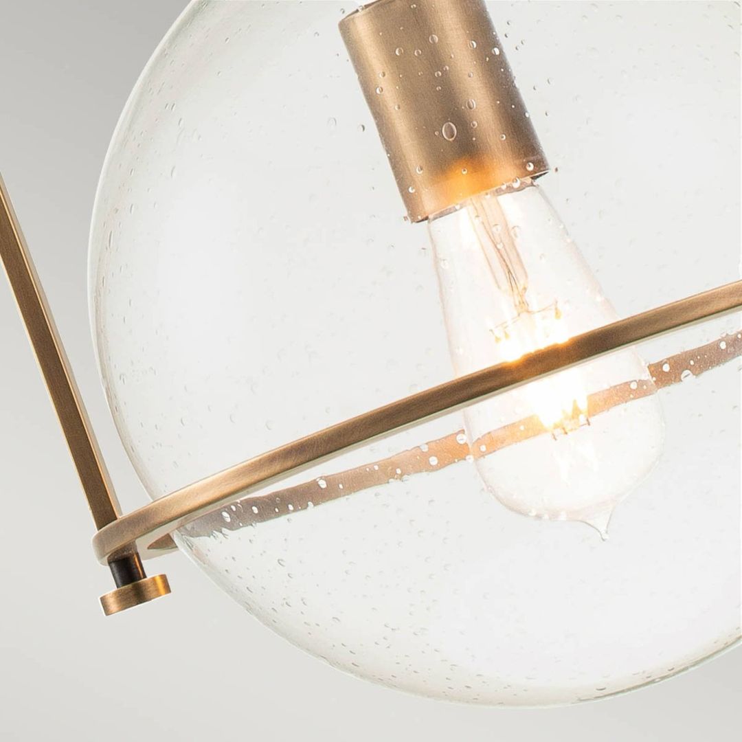 Quintiesse Somerset pendant light, one-bulb, brass - Image 1