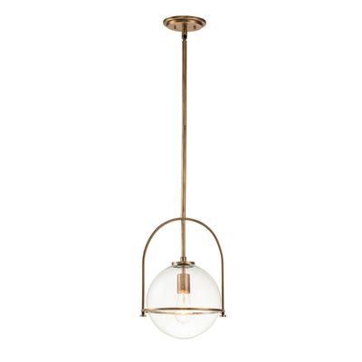 Quintiesse Somerset pendant light, one-bulb, brass - Thumbnail 2