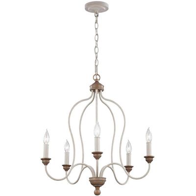 FEISS Five-bulb chandelier Hartsville in chalk white - Thumbnail 2