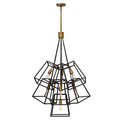 HINKLEY Fulton pendant light, bronze/antique brass, 7-bulb - Thumbnail 2