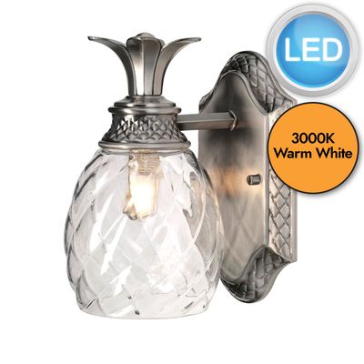 Plantation Wall Light Nickel - Nickel