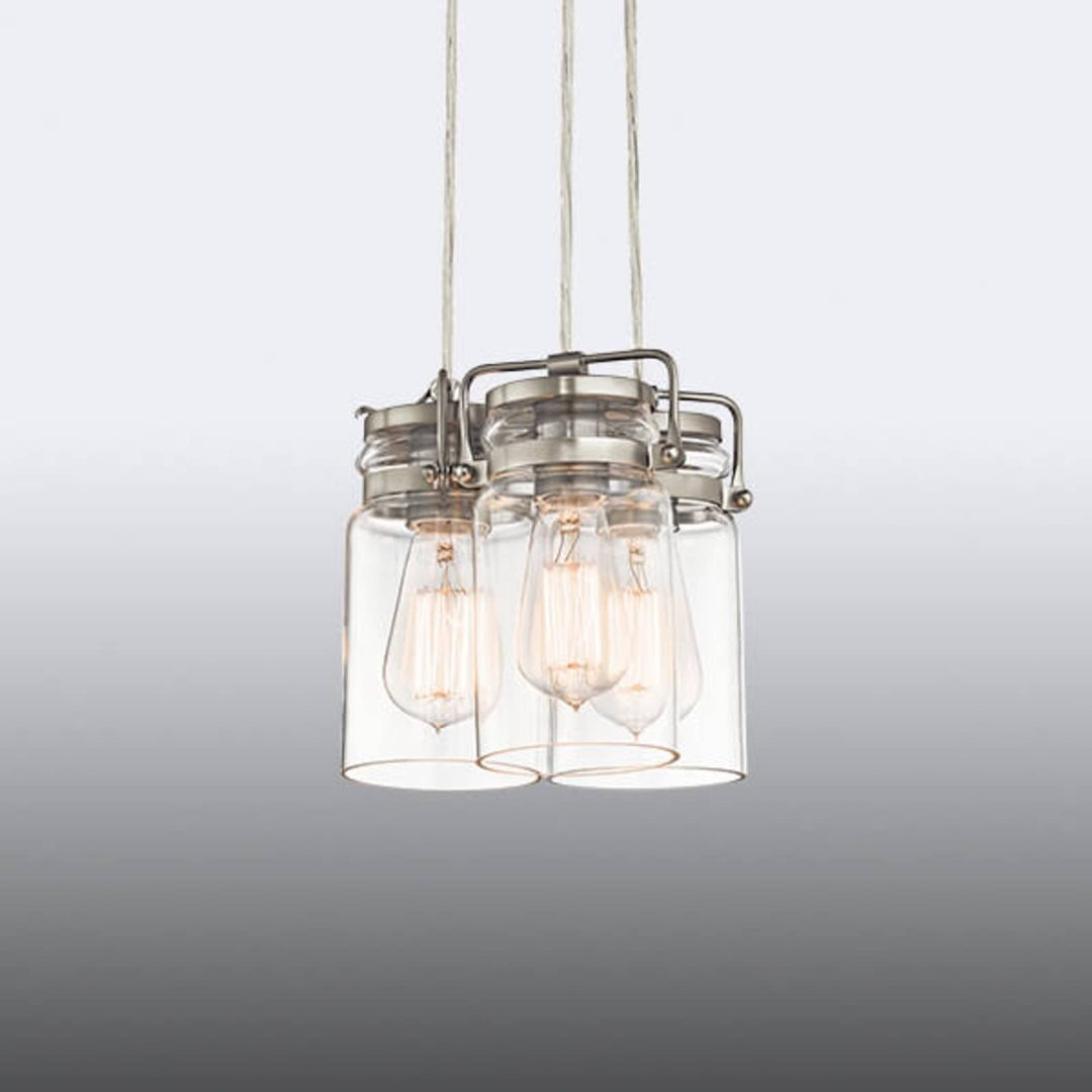 KICHLER Brinley - three-bulb pendant light in a retro look - Image 1