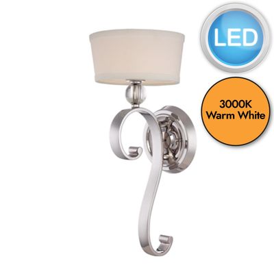 QUOIZEL Elegant fabric wall light Madison Manor - Thumbnail 2