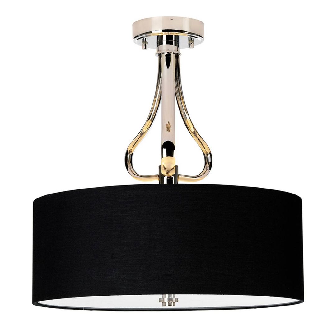 Falmouth 3 Light Semi Flush Bathroom Ceiling Light Polished Chrome IP44, G9 - Polished Chrome - Image 1
