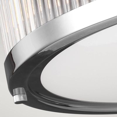 FEISS LED ceiling light Paulson IP44 chrome Ø 38.1 cm