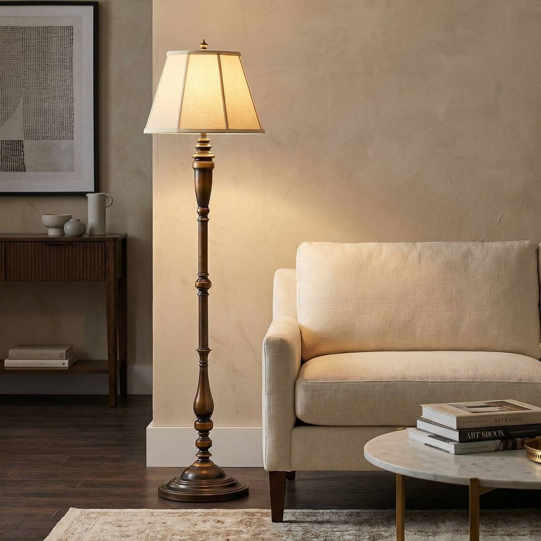 FEISS Impressive fabric floor lamp Lincolndale - Image 1