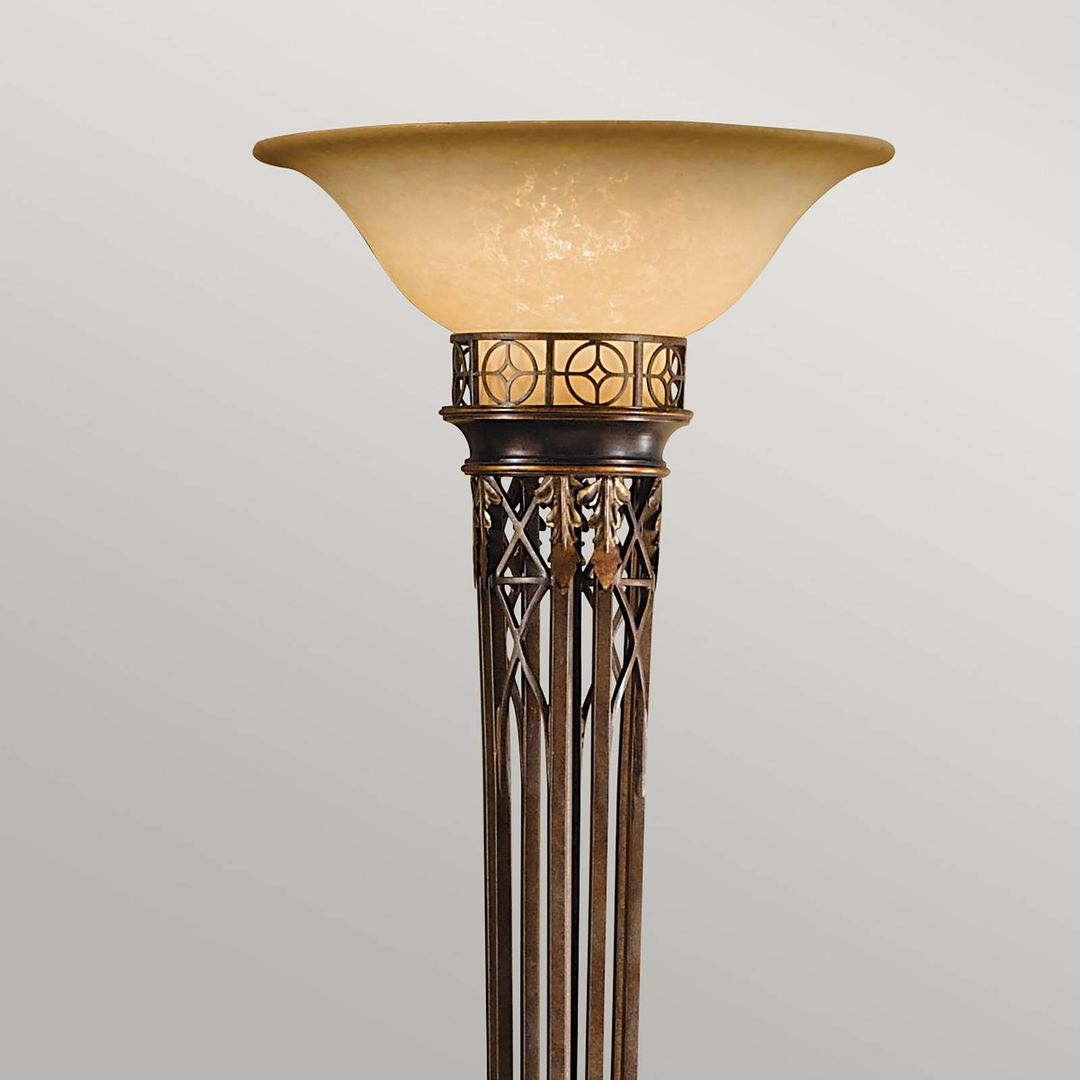 FEISS Opera uplighter floor lamp, 189 cm high, burnished gold - Image 1