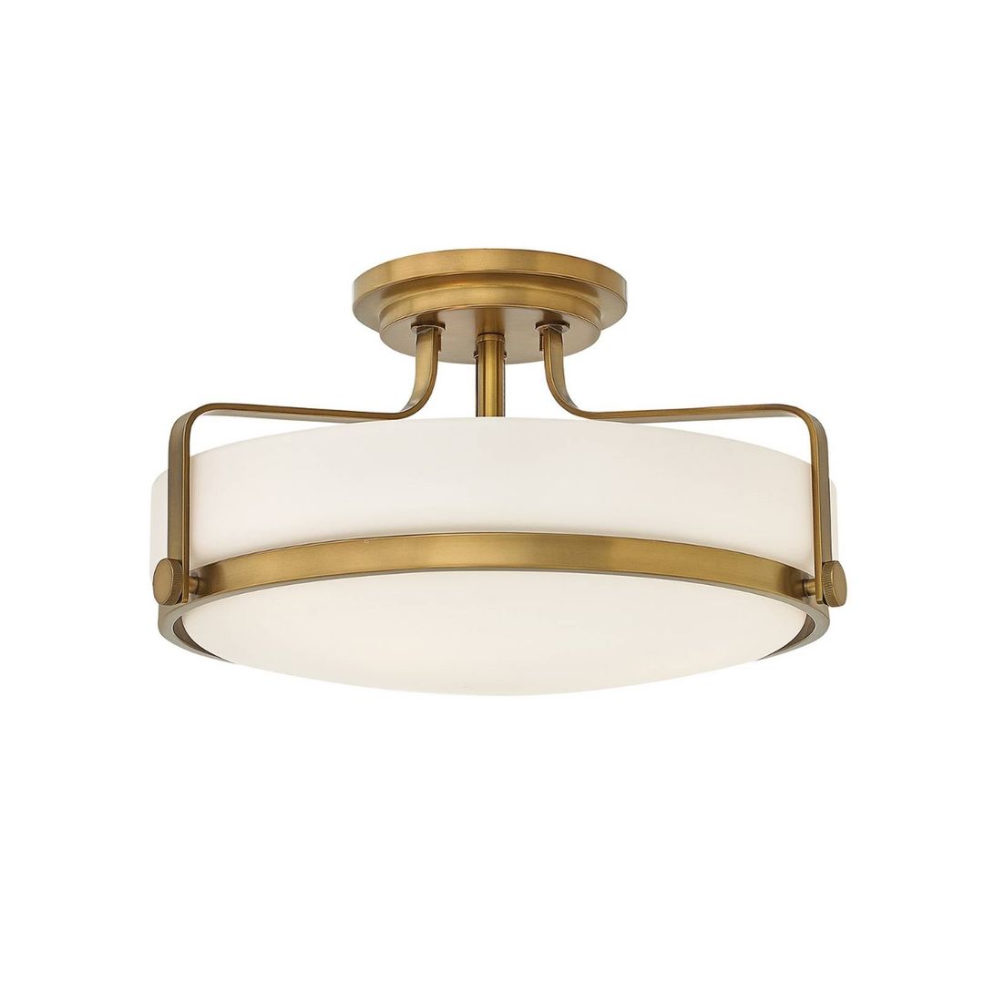 HINKLEY Harper ceiling lamp, antique brass, Ø 46 cm, metal/glass - Image 1