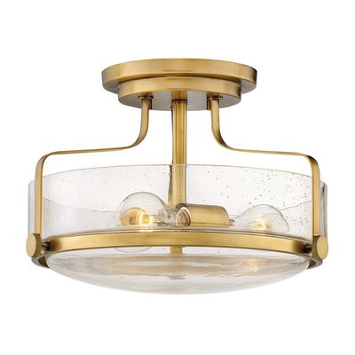HINKLEY Harper semi-flush ceiling lamp, Ø 37 cm, antique brass - Thumbnail 2
