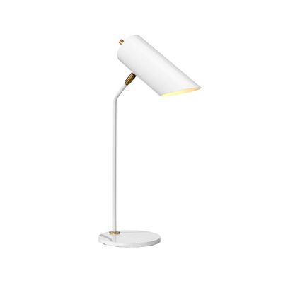 Elstead Quinto table lamp, white/antique brass
