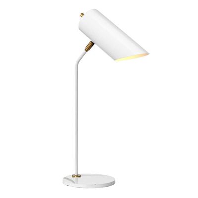 Elstead Quinto table lamp, white/antique brass - Thumbnail 2