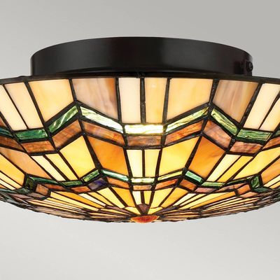 QUOIZEL Alcott ceiling lamp in a Tiffany design