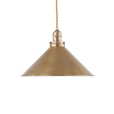 Provence 1 Light Dome Ceiling Pendant Aged Brass, E27 - Aged Brass / 1.8kg