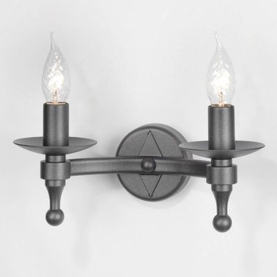 Elstead Warwick Wall Light Wrought Iron Graphite