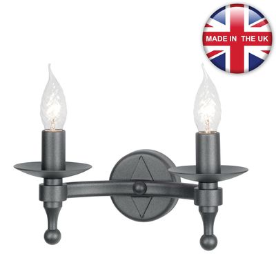 Elstead Warwick Wall Light Wrought Iron Graphite - Thumbnail 2