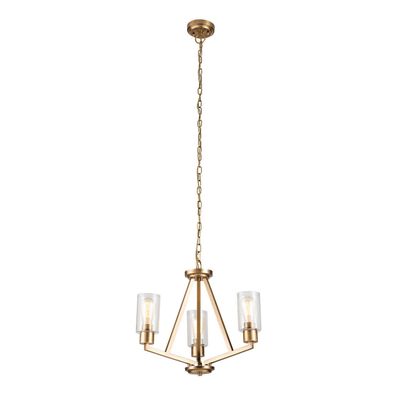 KICHLER Deryn pendant light, 3-bulb, brass - Thumbnail 2