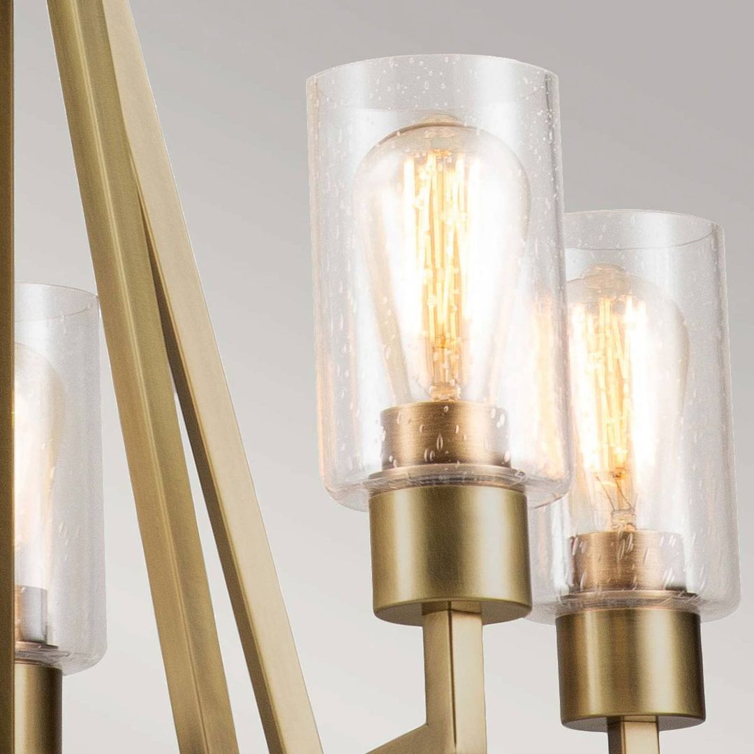 KICHLER Deryn pendant light, 5-bulb, brass - Image 1