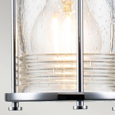 KICHLER Ashland Bay wall light, chrome, 1-bulb, 21 cm, IP44