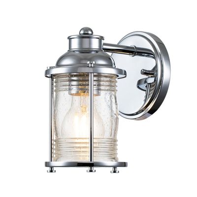 KICHLER Ashland Bay wall light, chrome, 1-bulb, 21 cm, IP44 - Thumbnail 2