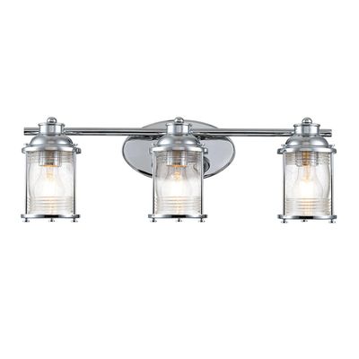 KICHLER Ashland Bay bathroom wall light, three-bulb chrome - Thumbnail 2