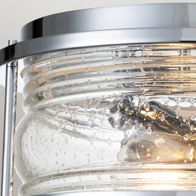 KICHLER Ashland Bay ceiling light, chrome, Ø 30.5 cm, IP44