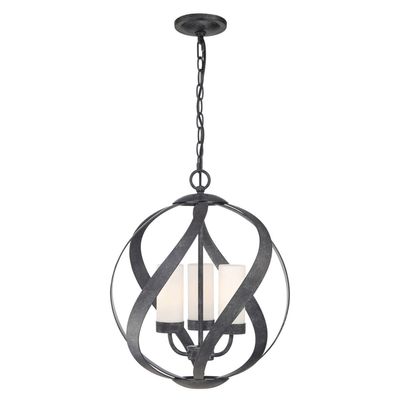 Quintiesse Blacksmith hanging light, black/white, Ø 40.7 cm - Thumbnail 2