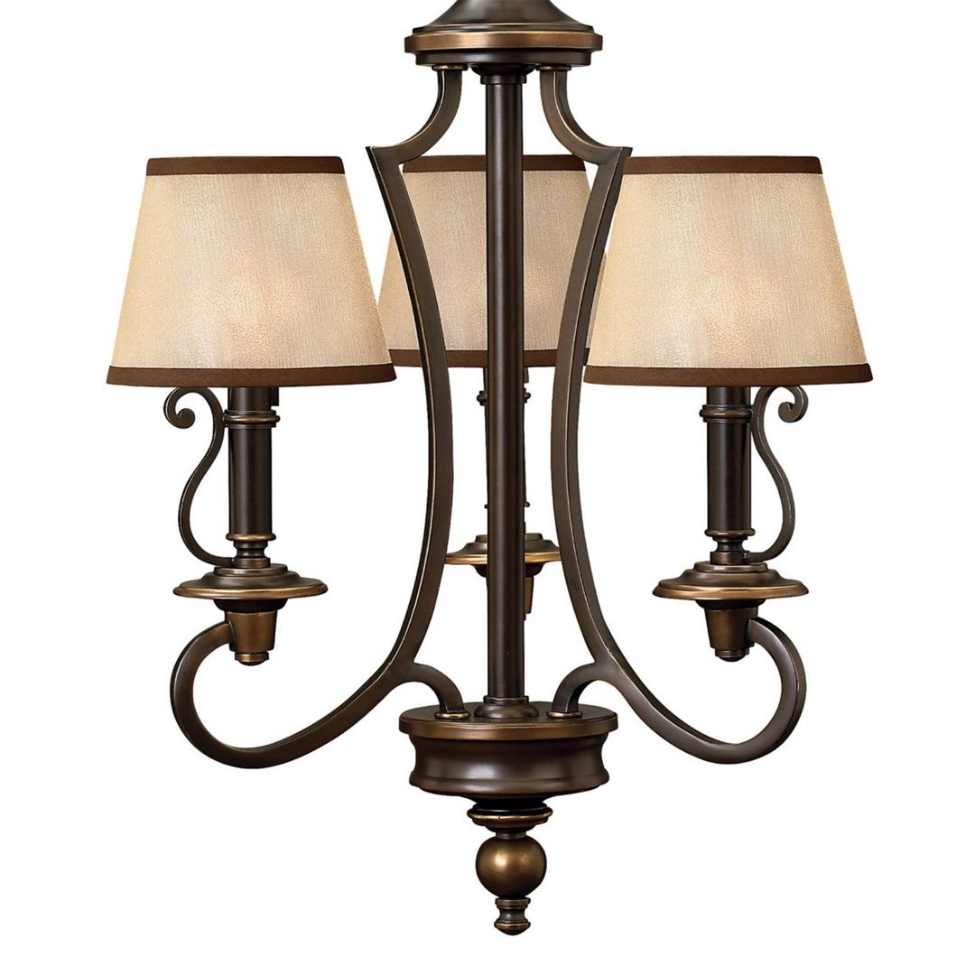 HINKLEY Plymouth Hanging Light with Organza Fabric Shade - Image 1