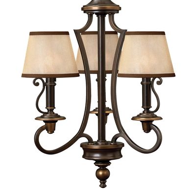 HINKLEY Plymouth Hanging Light with Organza Fabric Shade