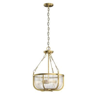 Quintiesse Roux pendant light, brass-coloured, glass elements - Thumbnail 2