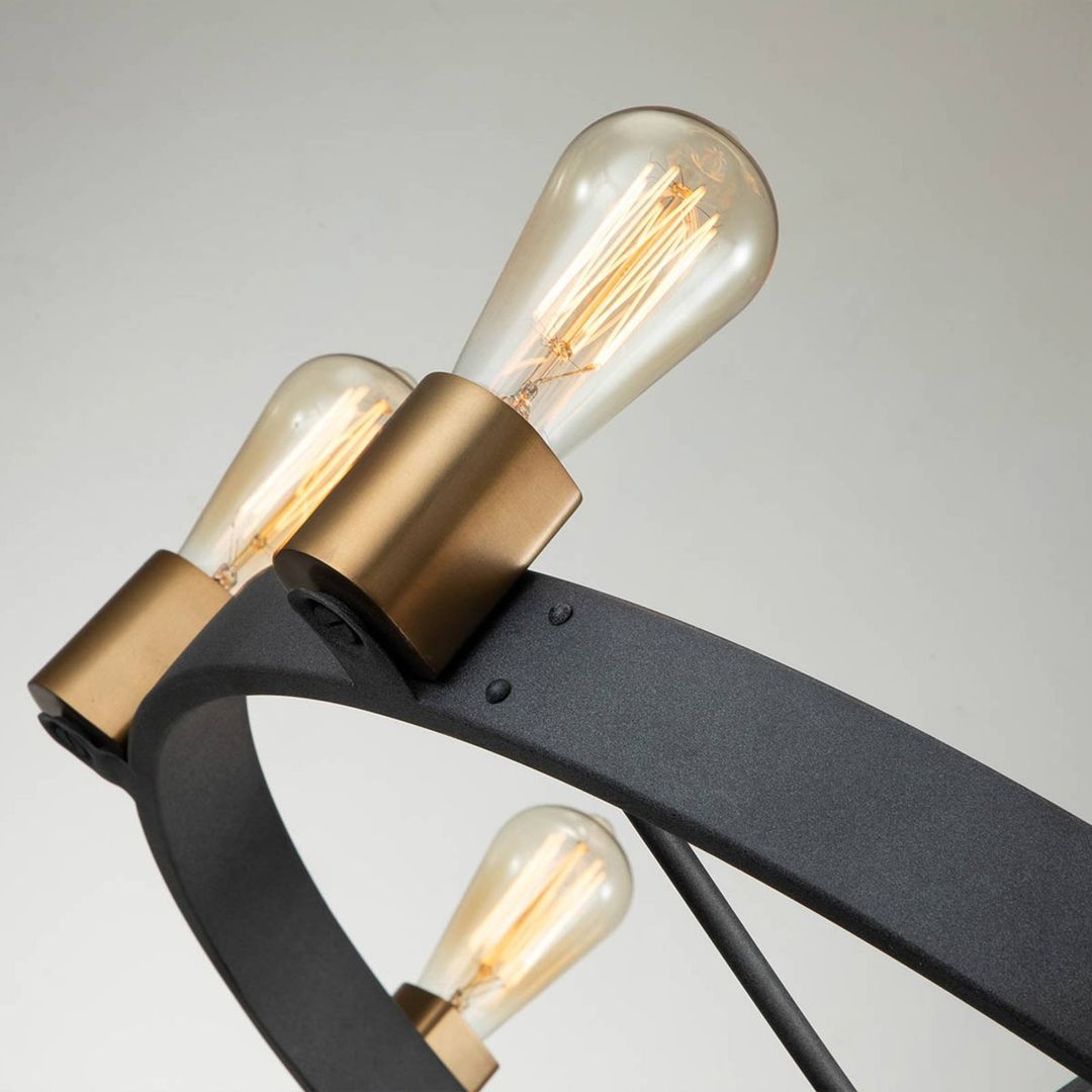 Quintiesse Silas chandelier, black, 8-bulb, Ø 82.9 cm - Image 1