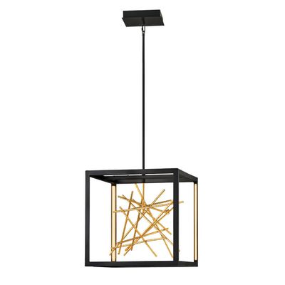 Quintiesse Styx LED hanging light black 3,000K 53.8 x 53.8cm - Thumbnail 2