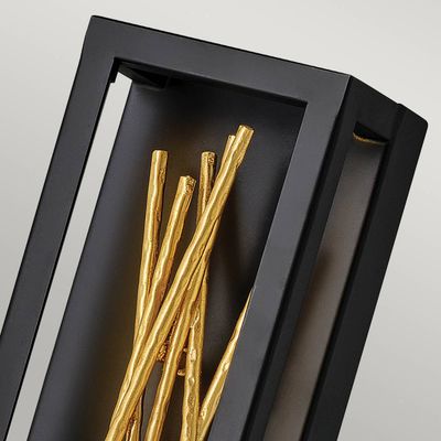 Quintiesse Styx LED wall light, black, 3,000 K 15 x 61 cm
