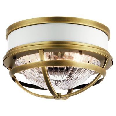 Quintiesse Tollis ceiling light, brass/clear, Ø 30.5 cm - Thumbnail 2