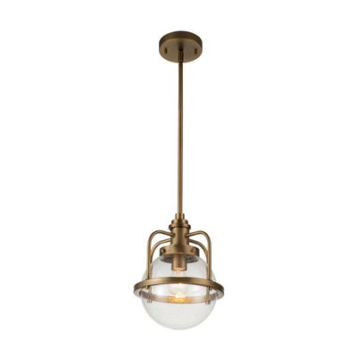 Quintiesse Tricocent pendant light, brass/clear, one-bulb - Thumbnail 2