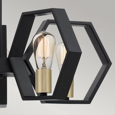 QUOIZEL Bismarck chandelier, 5-bulb
