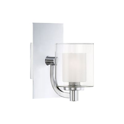 QUOIZEL Kolt IP44 wall light with double glass shade, 1-bulb - Thumbnail 2