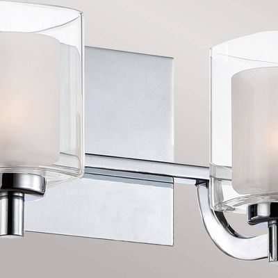 QUOIZEL Wall light Kolt IP44 with double glass shade, 2-bulb