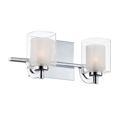 QUOIZEL Wall light Kolt IP44 with double glass shade, 2-bulb - Thumbnail 2