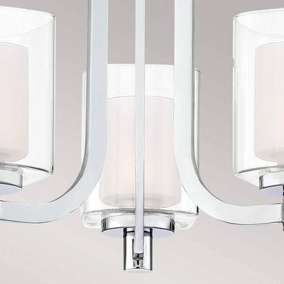 QUOIZEL Kolt IP44 ceiling light with double glass shades