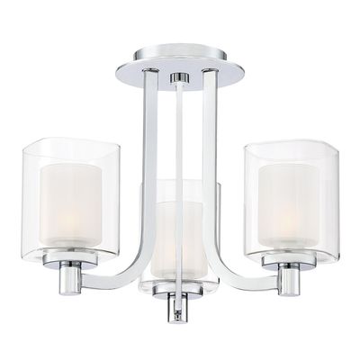 QUOIZEL Kolt IP44 ceiling light with double glass shades - Thumbnail 2